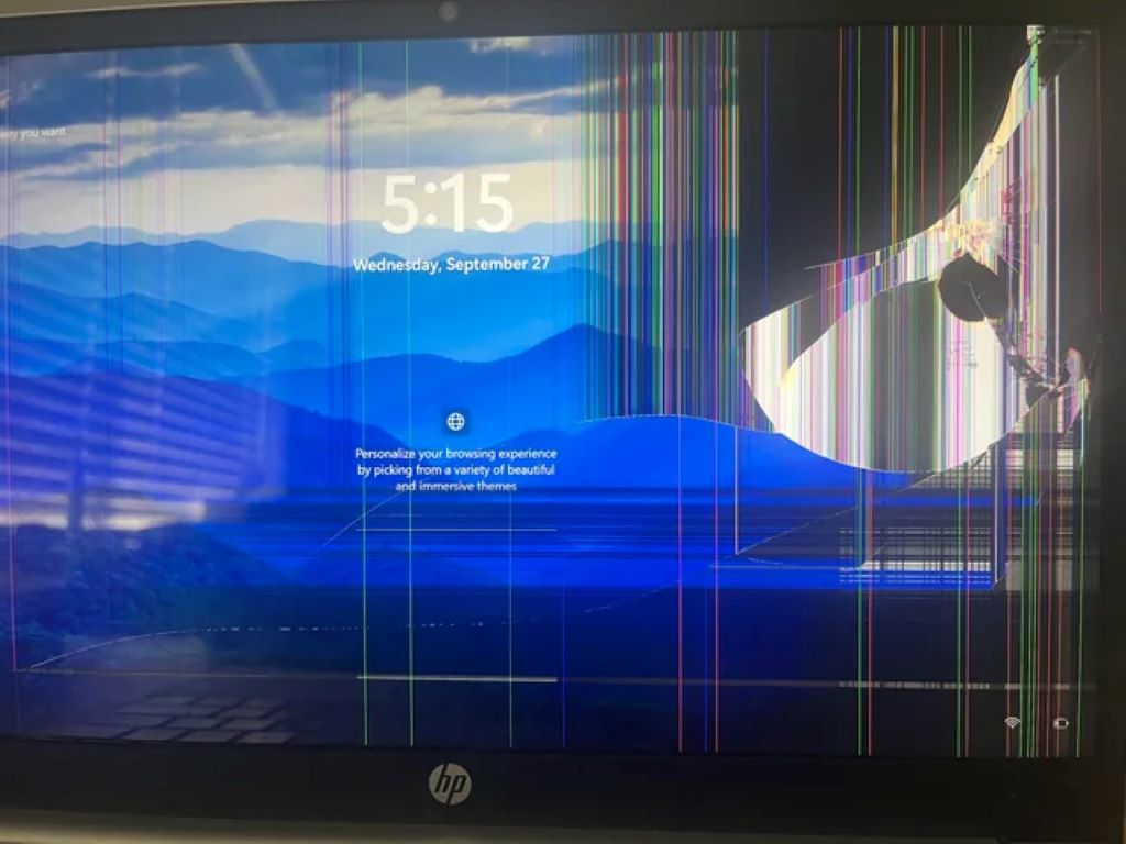 What happens when you press on a screen too hard?