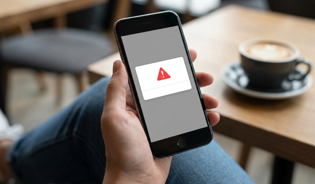 Hands holding smartphone while reviewing and deleting suspicious calendar subscription feeds
