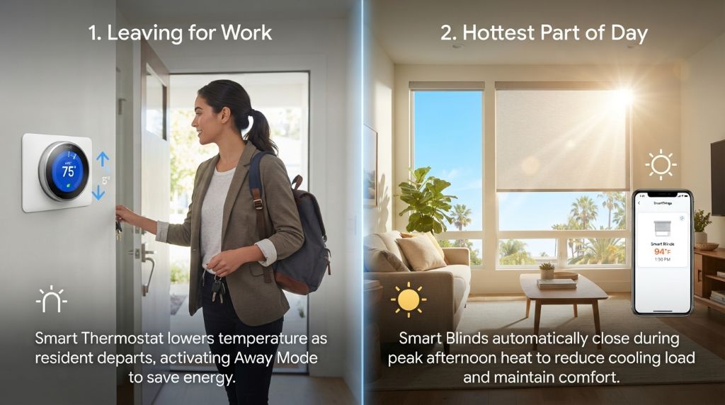 Home automation improving comfort and energy efficiency
