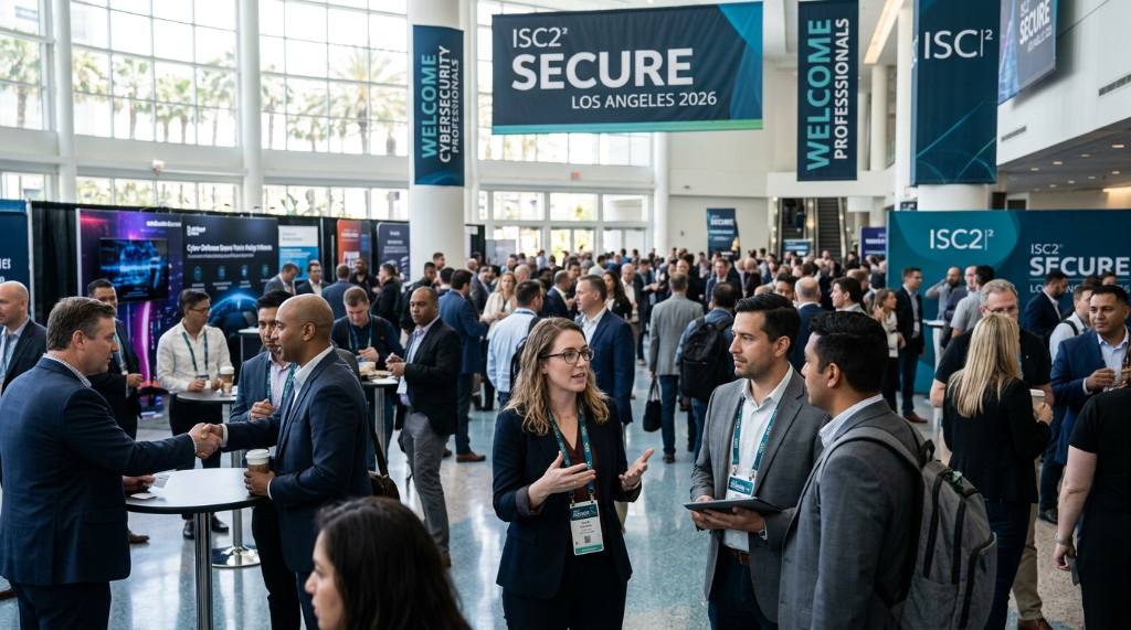 Cybersecurity professionals networking at ISC2 SECURE Los Angeles 2026 conference